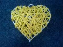 Small Yellow Rattan Heart