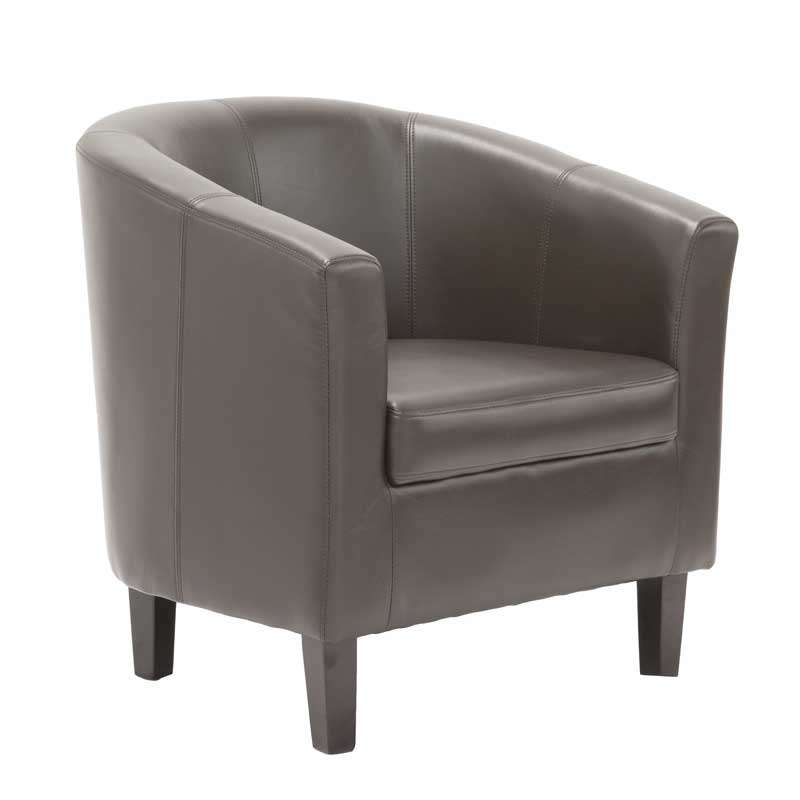 Stunning Leather Touch Tub Chair