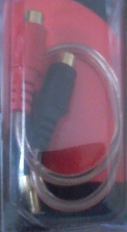 2 RCA Female to 1 RCA Male - 15cm - Gold