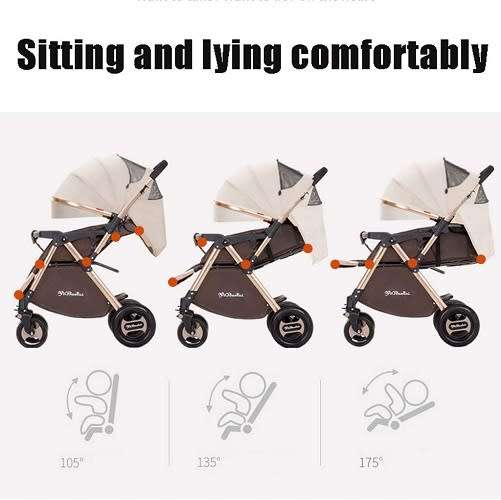 Ultra-lightweight Folding Travel Baby Stroller - Maroon Color