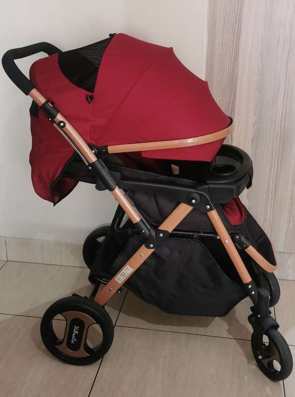 Ultra-lightweight Folding Travel Baby Stroller - Maroon Color