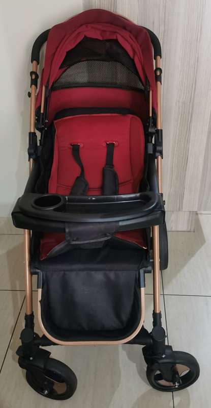 Ultra-lightweight Folding Travel Baby Stroller - Maroon Color