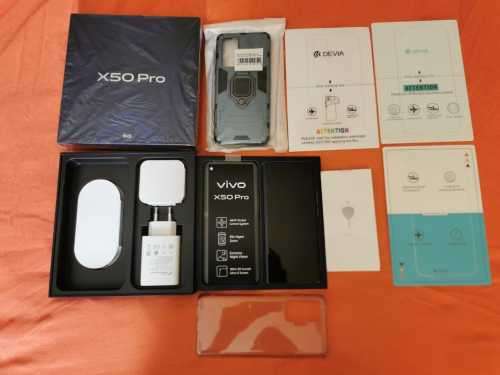 VIVO X50 Pro Gimbal Camera Smartphone - Alpha Grey 5G - 256Gb Memory and 8Gb Ram - With Extras