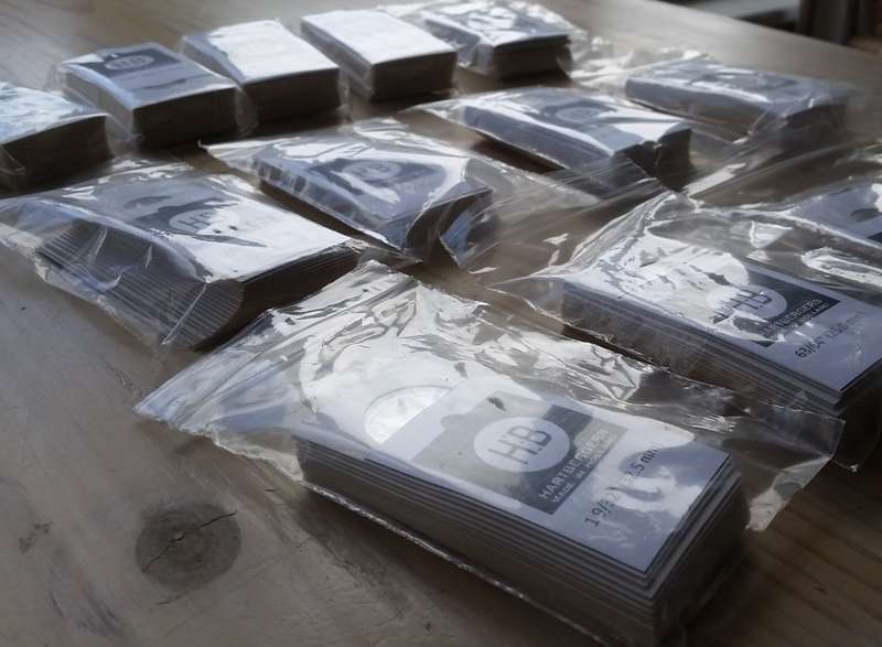 A large selection of Hartbergers self-adhesive coin flips (unused)