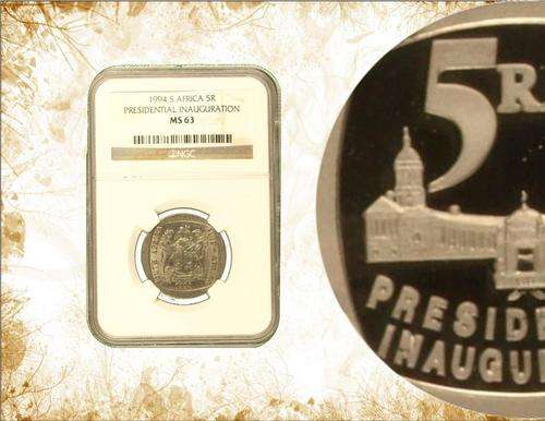 Nelson Mandela Inauguration 1994 R5 MS63 (NGC Graded)