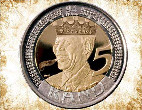Mandela's 94th Birthday Special 18 July: Nelson Mandela 90th Birthday 2008 R5 MS66 (NGC Graded)