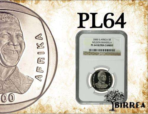 Nelson Mandela "Smiley" 2000 R5 PL64 Ultra Cameo (NGC Graded)