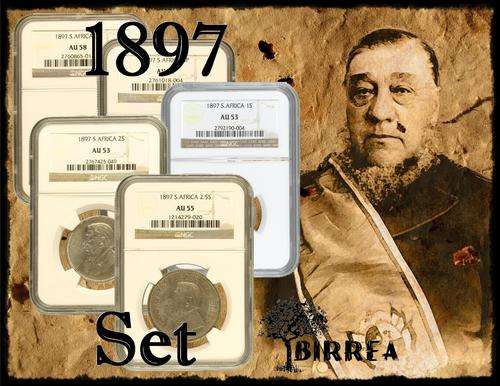 1897 Silver Kruger Almost Uncirculated Set (NGC Graded)