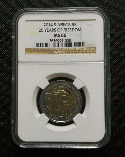 2014 SA R5 20 YEARS OF FREEDOM NGC GRADED MS 66
