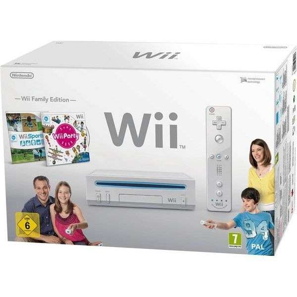 Nintendo Wii Console Family Edition With Wii Party and Wii Sports (White)