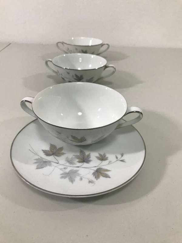 Beautiful Noritake RareDisplay Porcelain 3 Bowls and Side plate Pattern Wellesley 6312