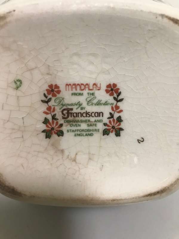 Stunning Display Mandalay Franciscan Vintage Dinner ware Staffordshire England