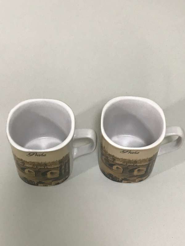 Pretty Praha Mugs Vintage Czech Republic 1973