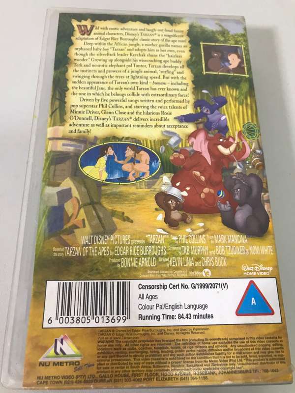 Disney Lot of 6 VHS Collection