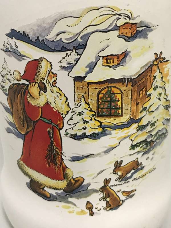 Christmas decanter German made 20th Century