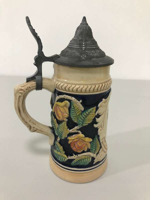 Original Gerz Beer Stein Lidded Zinn Beer Mug,German Beer Stein,German Beer Mug