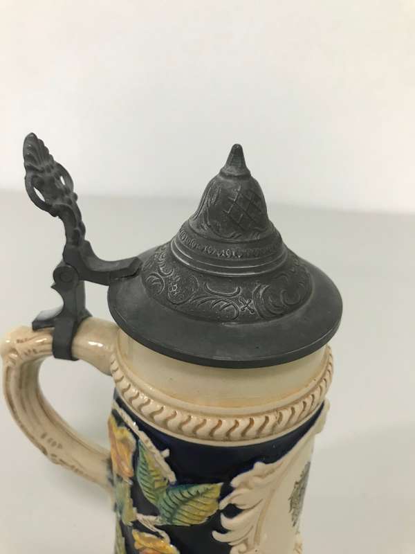 Original Gerz Beer Stein Lidded Zinn Beer Mug,German Beer Stein,German Beer Mug
