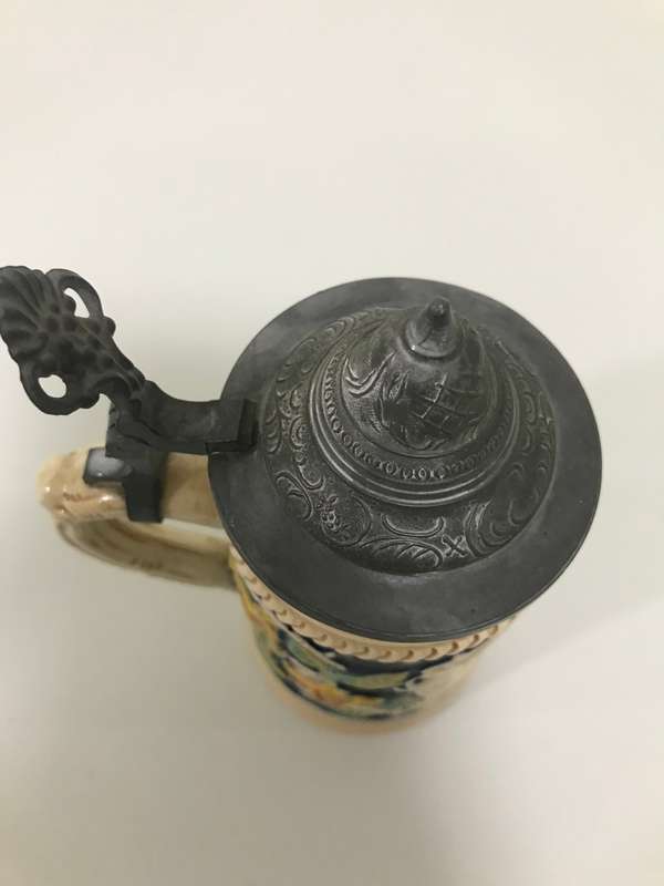 Original Gerz Beer Stein Lidded Zinn Beer Mug,German Beer Stein,German Beer Mug