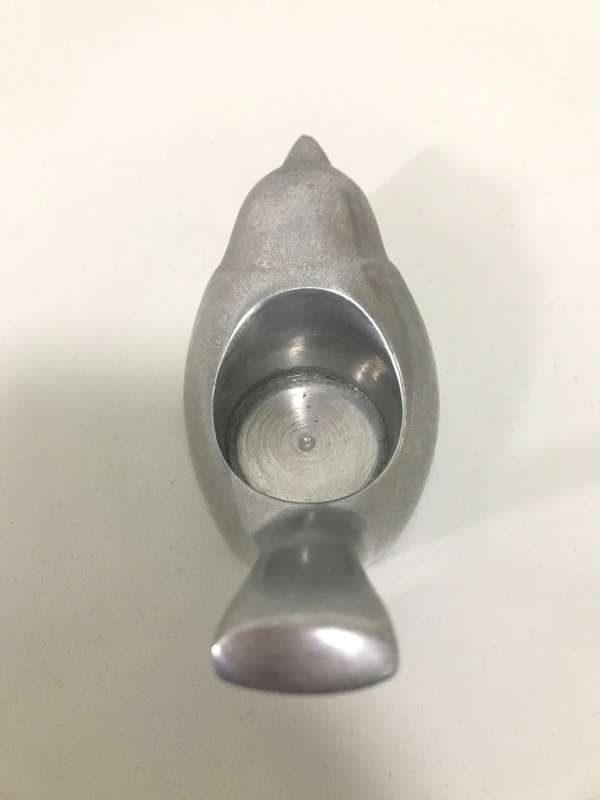 Two Heavy Birds Candle Holder Solid Silver Metal