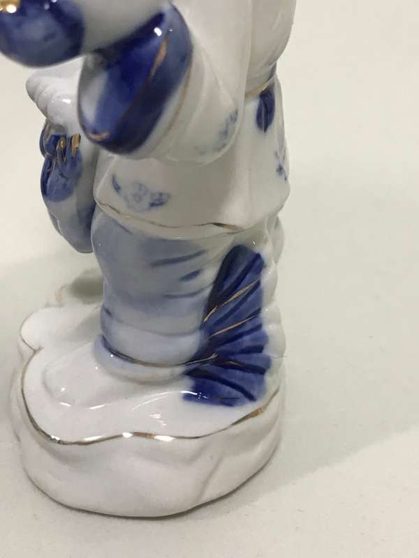 Two Porcelain Louis xv Style Belgian Figurines 24cm high 1960
