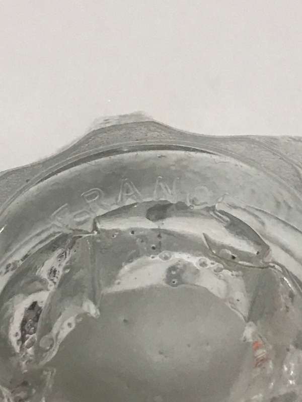 Two Crystal French Candle Holders , D`Arques Orange peel textured Scallop Edges