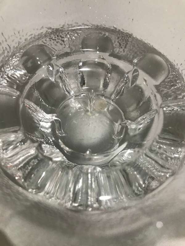 Two Crystal French Candle Holders , D`Arques Orange peel textured Scallop Edges