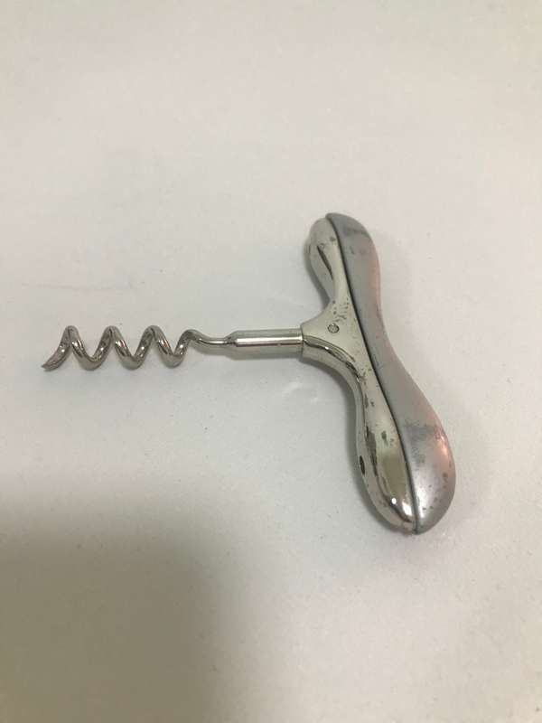 Vintage Italian bottle opener, blade and Cork Screw Unit, and Weighted silver Quality Cork Screw