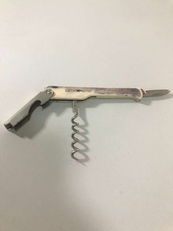 Vintage Italian bottle opener, blade and Cork Screw Unit, and Weighted silver Quality Cork Screw