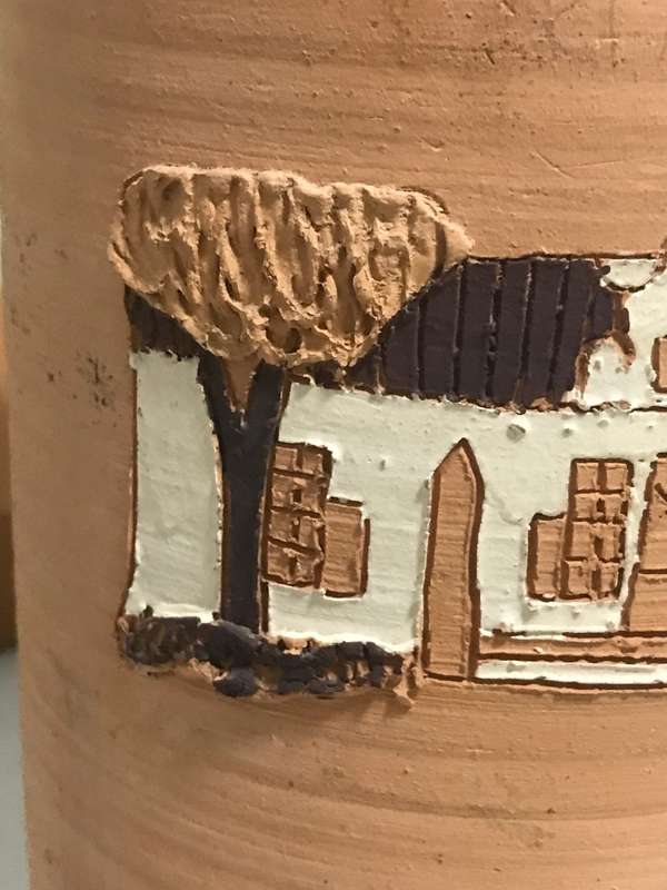 Pottery Vase or Utensils Holder or Wine Cooler 23cm x 14cm