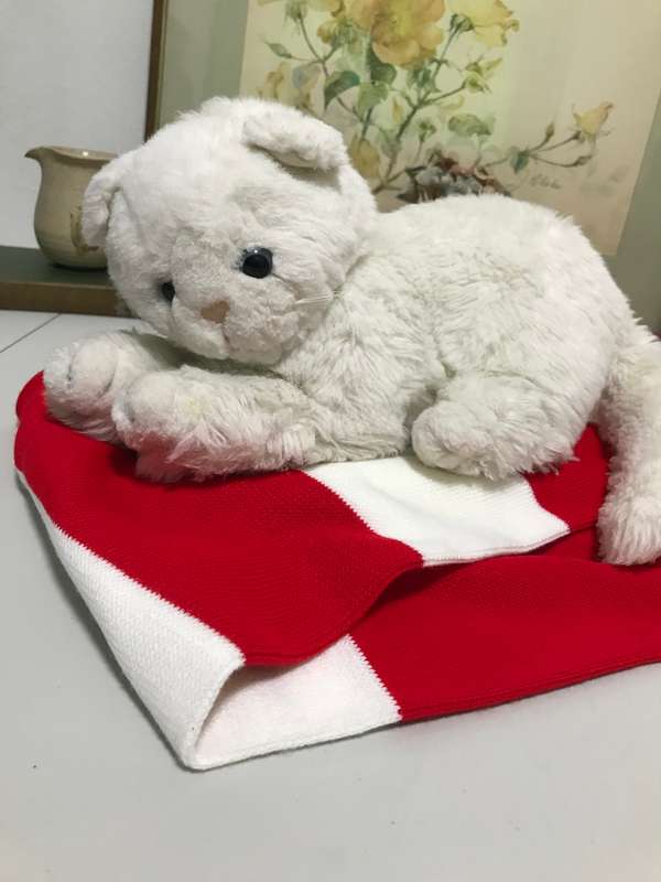 Lot of 2, Stunning White Cat life like and size plus a Cats in Art Book