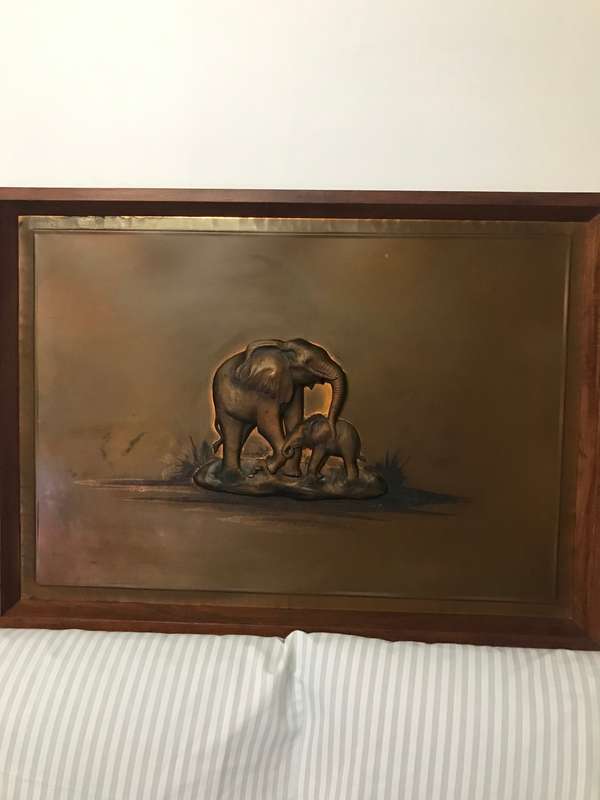 3D Art Elephant Michelle Original by Space Age Products Big Frame 85cm x 61cm