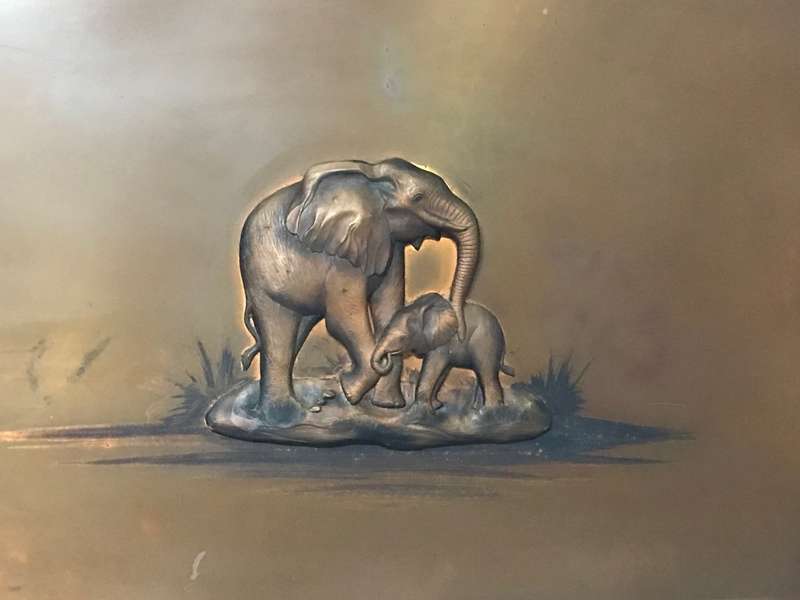 3D Art Elephant Michelle Original by Space Age Products Big Frame 85cm x 61cm