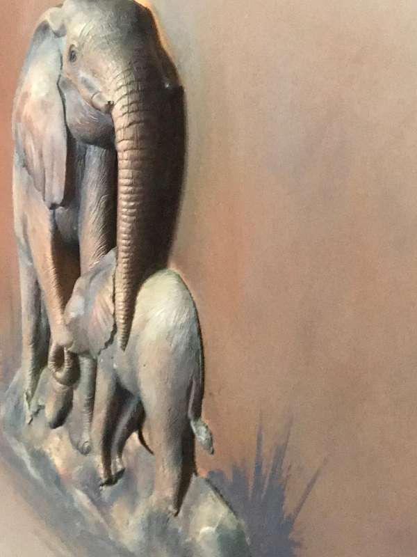3D Art Elephant Michelle Original by Space Age Products Big Frame 85cm x 61cm