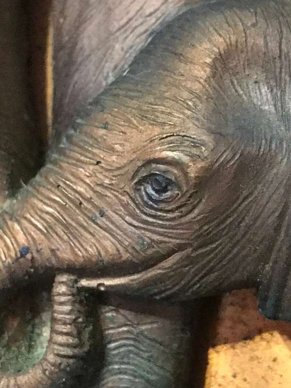 3D Art Elephant Michelle Original by Space Age Products Big Frame 85cm x 61cm