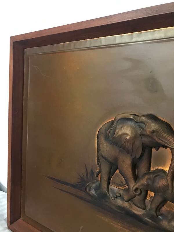 3D Art Elephant Michelle Original by Space Age Products Big Frame 85cm x 61cm