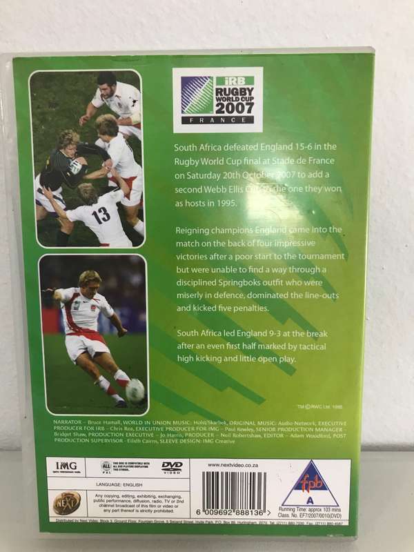 Rugby DVD 2007 World Cup theFinal