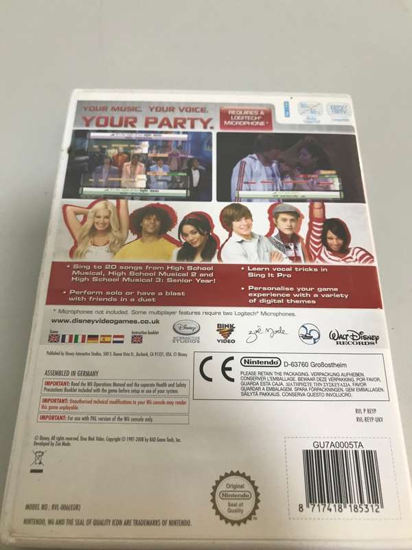 Nintendo WII Sing It High School Musical Senior Year Nintendo