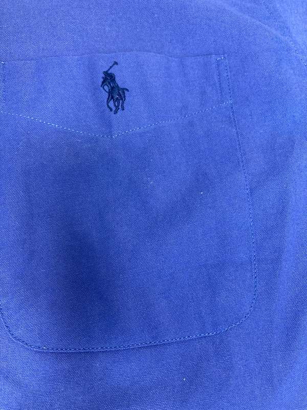 Polo Short sleeve Men shirt Blue Medium