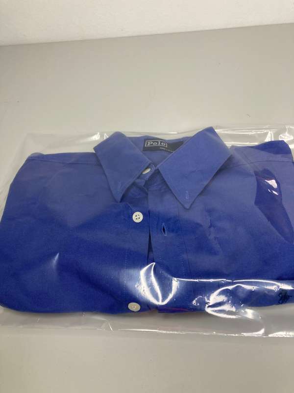 Polo Short sleeve Men shirt Blue Medium