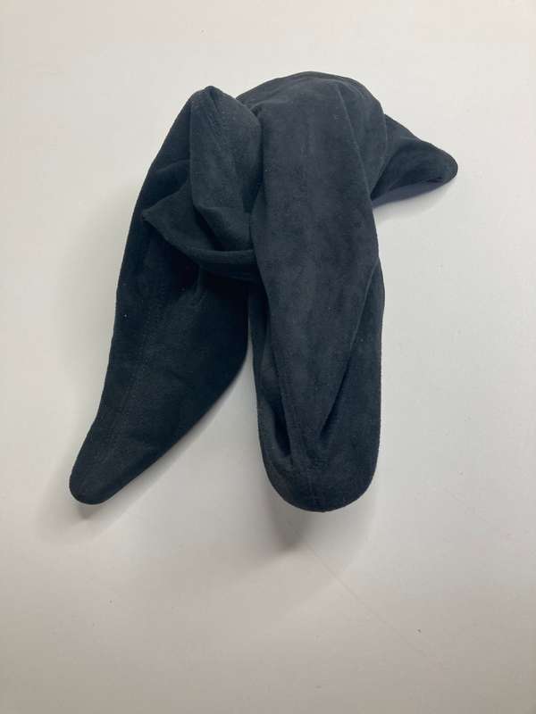 Suede Sock Black Boots Size 7