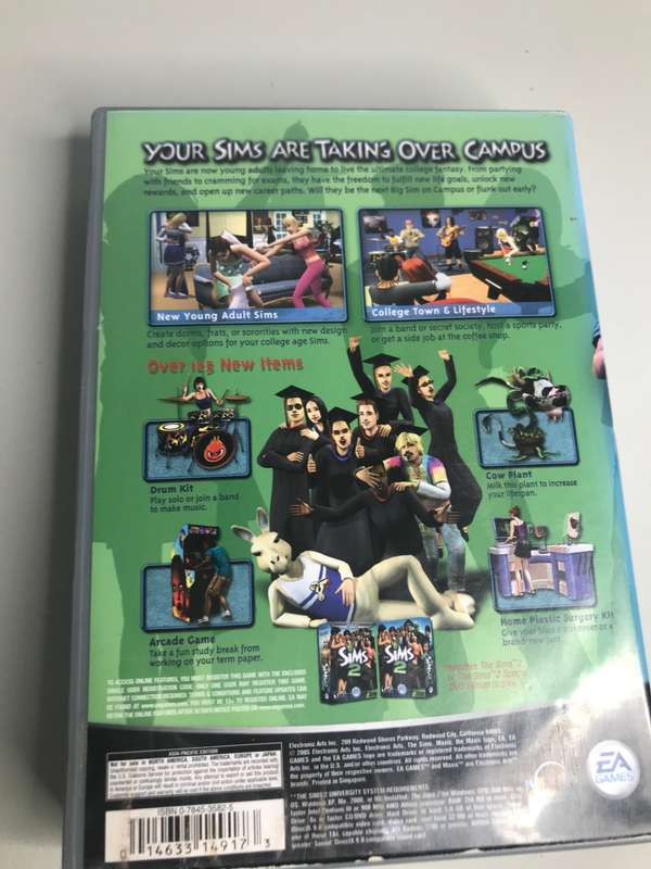 PC DVD The Sims 2 Pack Bundle, Expansion packs Pets 2 disks and University 2 disks