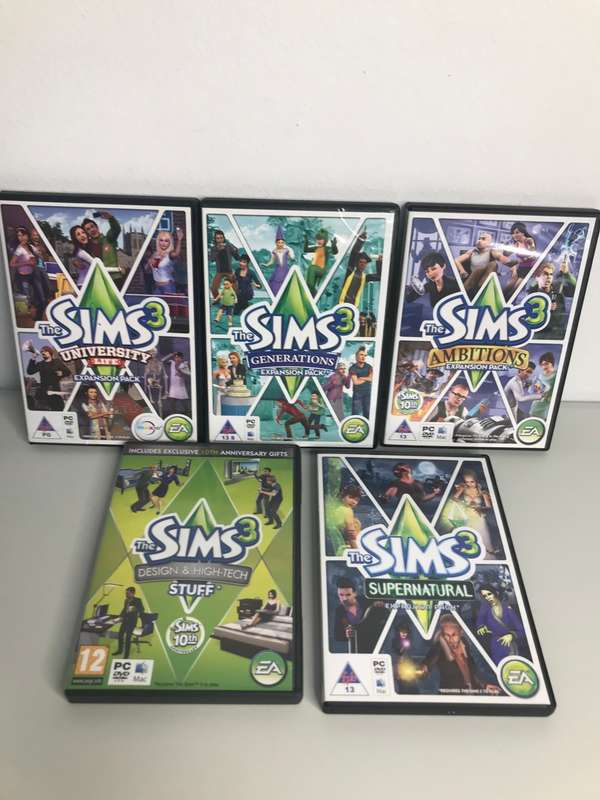 PC DVD Sims 3 Lot of 5 Games