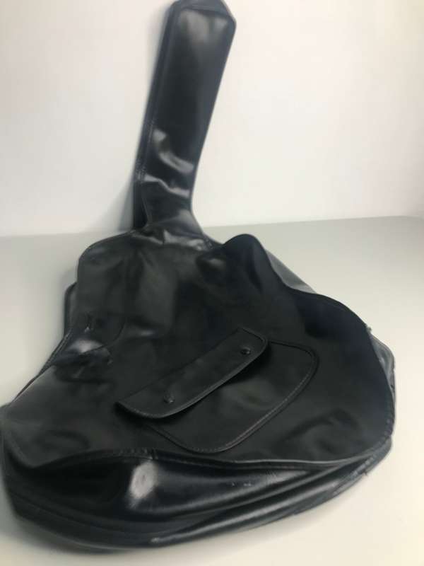 Guitar Case/bag  Soft Black Leather pre owned no handle L 98cm x W 34cm x 27cm x NECK W 10.5 cm