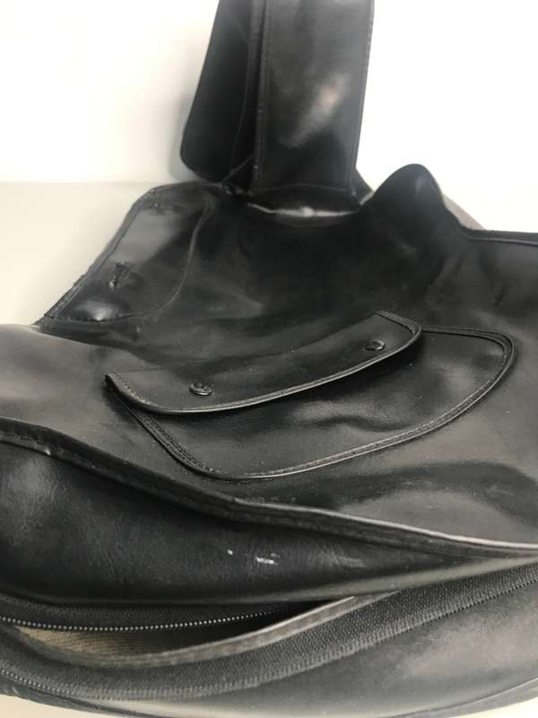 Guitar Case/bag  Soft Black Leather pre owned no handle L 98cm x W 34cm x 27cm x NECK W 10.5 cm
