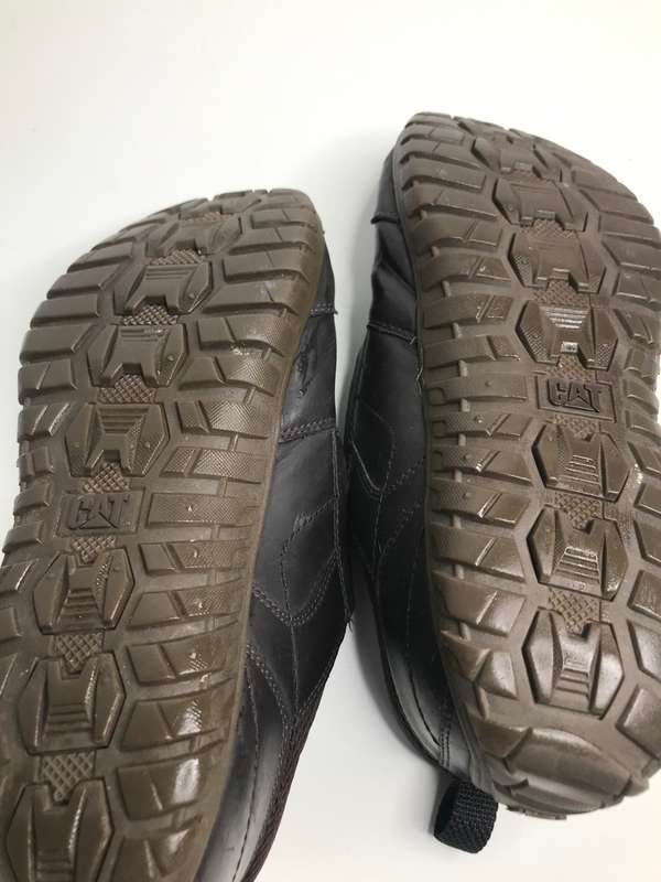 CAT Mens Shoes Opine Slip on Leather Coffee colour Pre Owned Size 11