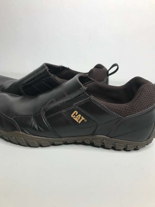 CAT Mens Shoes Opine Slip on Leather Coffee colour Pre Owned Size 11