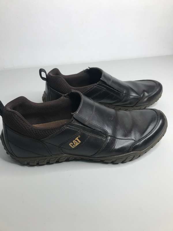 CAT Mens Shoes Opine Slip on Leather Coffee colour Pre Owned Size 11