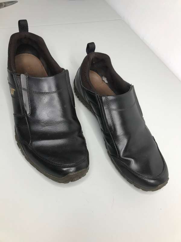 CAT Mens Shoes Opine Slip on Leather Coffee colour Pre Owned Size 11