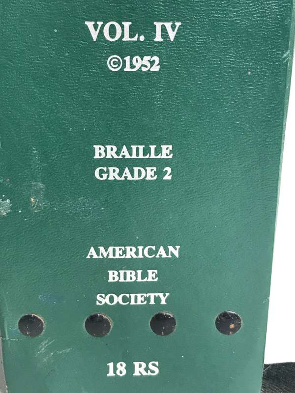 Braille New Testament Revised Standard Version Ephesians-Revelations VOL IV 1952 American Bible Soci
