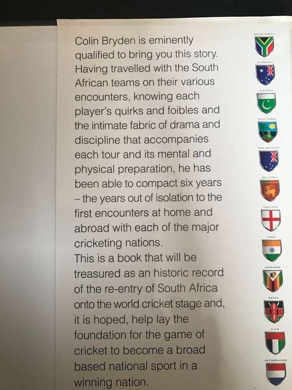 The Story of South African cricket  Colin Bryden